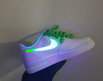 Color Changing Air Force 1 UV Sneakers / Custom-made Athletic Shoes / Gift for Him
