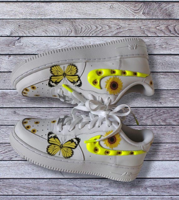 Buy Custom Nike Air Force Sneakers – Neon Glow Hand-painted