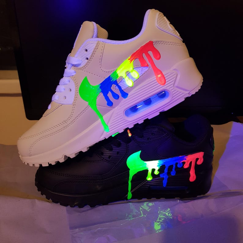Custom Nike Air Max 90 Sneakers | Hand-Painted Drip Design | Personalized Streetwear Shoes | Retro Gift image 9