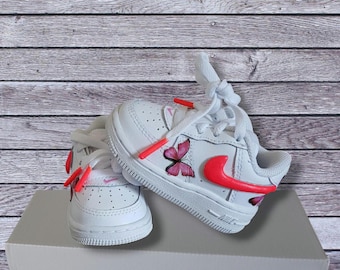 Zapatillas Nike Air Force 1 Low personalizadas para niños pequeños, zapatillas juveniles, regalo de aniversario de boda, vestido de primer cumpleaños, zapatillas para niños, regalo para ella