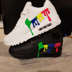 Custom Nike Air Max 90 Sneakers | Hand-Painted Drip Design | Personalized Streetwear Shoes | Retro Gift image 5