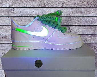 Custom AF1, White AF1, Rope Laces Af1 White AF1 With Rope Laces