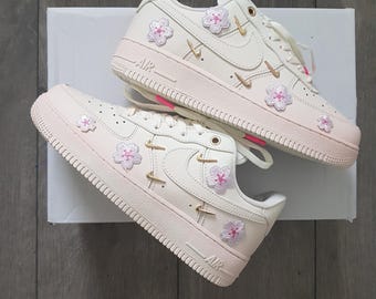 Pink Graffiti Custom Floral AF1 Sneakers - Custom Nike Air Force 1 Sneaker -Unique And Stylish — Perfect Give For Her