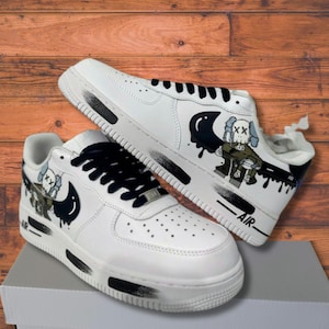 Custom Air Force sneakers AF1 hand made painted Sesame Street x Nike Air Force 1&#39;07 Low&quot; Kaws