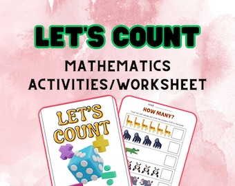 Let's Count - Mathematic Activities/Worksheet (PDF) - 16 Pages  (PDF)  - Kids Mathematic Activities | Busy Pages | Printable Pages