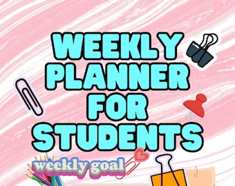 Weekly Planner For Students - PDF Printables (4 Pages ) - Weekly Planner | Weekly Schedule | Printable Pages