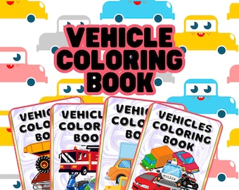 Vehicle Coloring Pages  (PDF) - 41 Pages, Coloring Activities For Kids (PDF)  - Kids Coloring Activities | Coloring Pages | Printable Pages