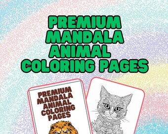 Premium Mandala Animal Coloring Pages (PDF) - 42 Pages - Adult & Kids Coloring Activities - Coloring Pages | Printable Pages