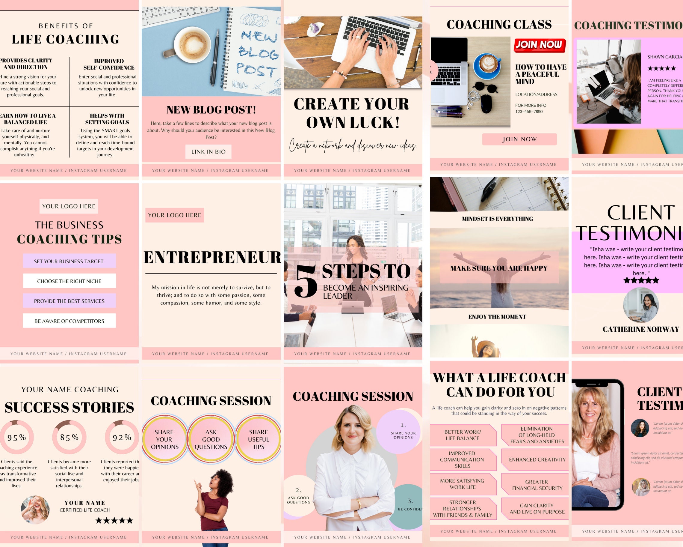 150 Coaching Template Social Media Post Template PLR Templatelead ...