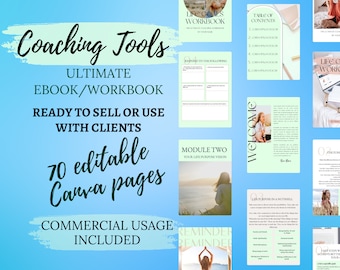 Life Goals Workbook | Life Coach Workbook |Editable Canva Template|Coach Template|Lead Magnet|Brandable ECourse|Done For You| Life Coach PLR