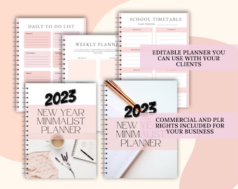 2023 New Year Top Seller Editable Canva Planner | Editable Planner | PLR & Commercial Use | Lead Magnet | For Coaches, Course Creators