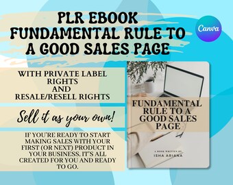 Done For You PLR EBook|FundamentalRule to A Good Sales Page| Resale Rights |Private Label Rights | Editable Canva Template |Digital Download