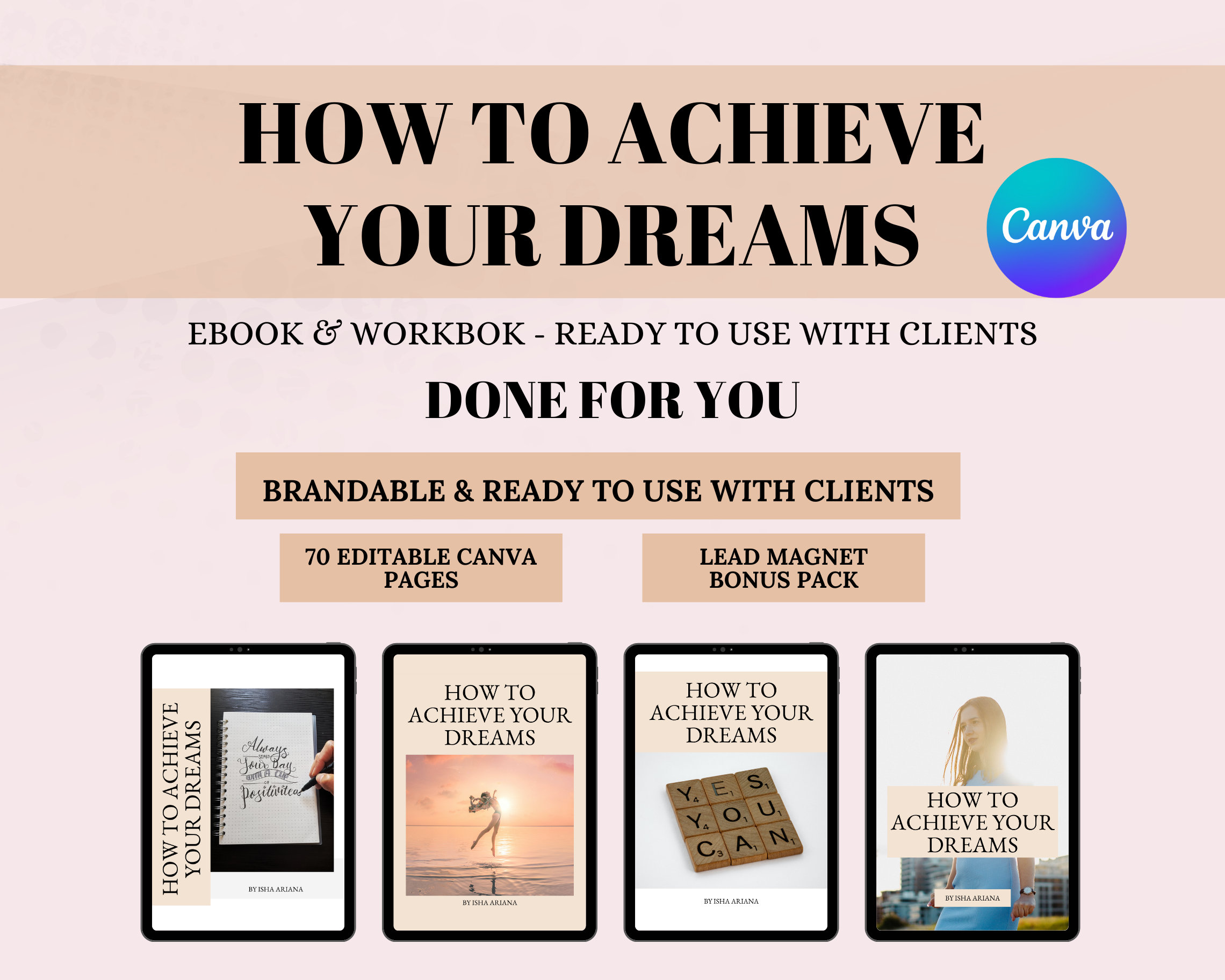 How to Achieve Your Dreams Workbook/ebook Coaching Tool Life Coach(02)