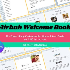 Airbnb Welcome Book | Airbnb Welcome Book Template | House Manual | Airbnb Template | Airbnb Guest Book | Airbnb Guestbook VRBO Welcome Book