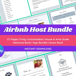 Airbnb Host Bundle | Airbnb Welcome Book | Airbnb Signs | Airbnb Superhost | House Manual | Welcome Packet | Airbnb Guestbook | VRBO| Airbnb
