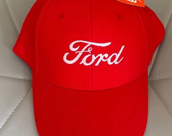 Ford baseball cap, 6 panel brushed cotton cap, embroidered in the U.K. (not cheap polyester or print) fully embroidered