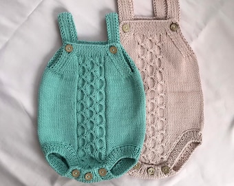 Baby romper Knitted baby outfit Baby photo prop romper Newborn outfit