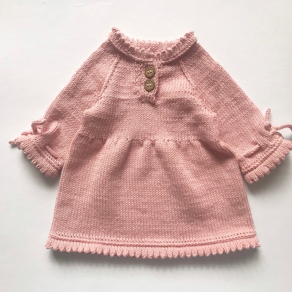 Knit Baby Dress Etsy