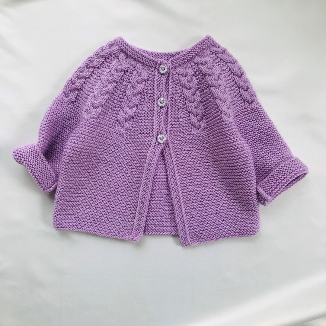 Baby Girl Cardigan Hand Knit Baby Cardigan Knitted Baby Etsy