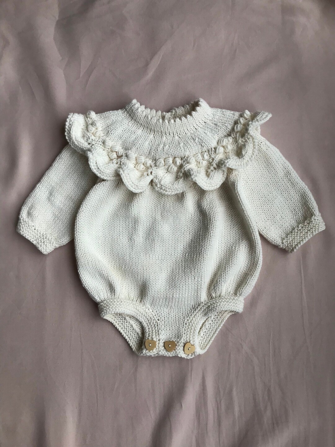 Baby Girl Knit Romper Baby Bodysuit Knitted Baby Girl Outfit Long