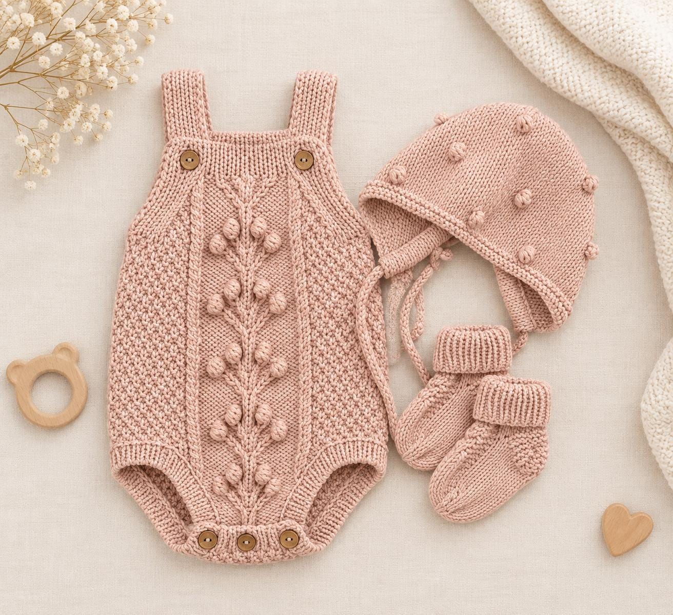 Baby Girl Romper sitter photo session / Romper, Bonnet And Socks