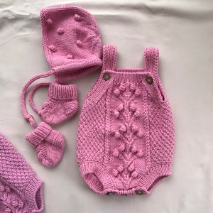 Knit Baby Romper Set Knitted Bodysuit Baby Girl Outfit for Spring and ...