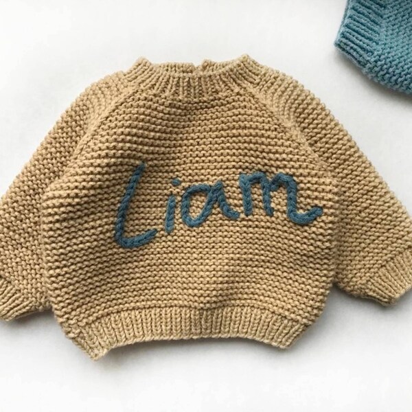 Knitted Baby Jumper Etsy