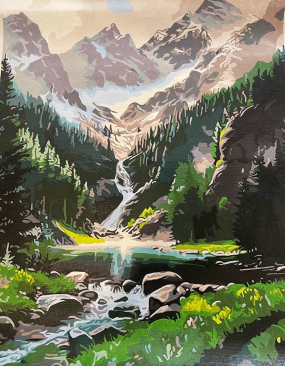 絵画 Mountain waterfall 絵画 Mountain Waterfall 絵画 Mountain waterfall 絵画 Mountain