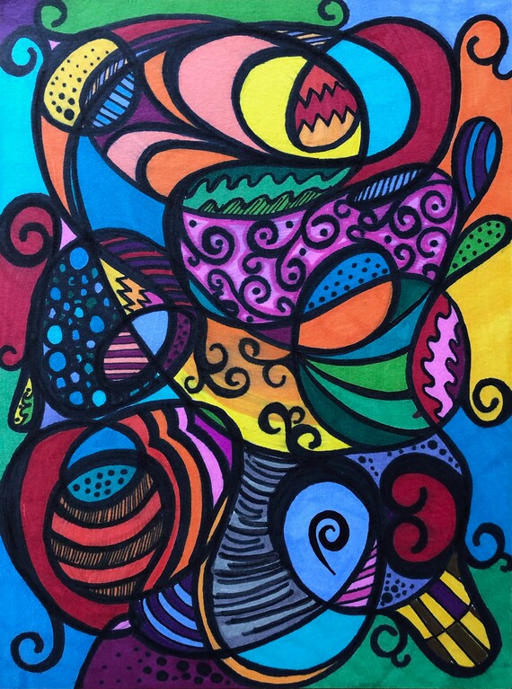 カラフルな抽象画 特大 油絵絵画 抽象画 特大オリジナル抽象画