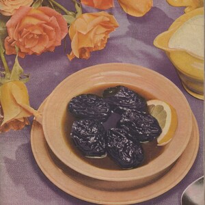 Sunsweet Dried Prunes Vitamins Minerals Energy Nutrition Recipe Booklet Apricots Peaches Cooking Whips Gelatin Breads Muffins Cakes and More
