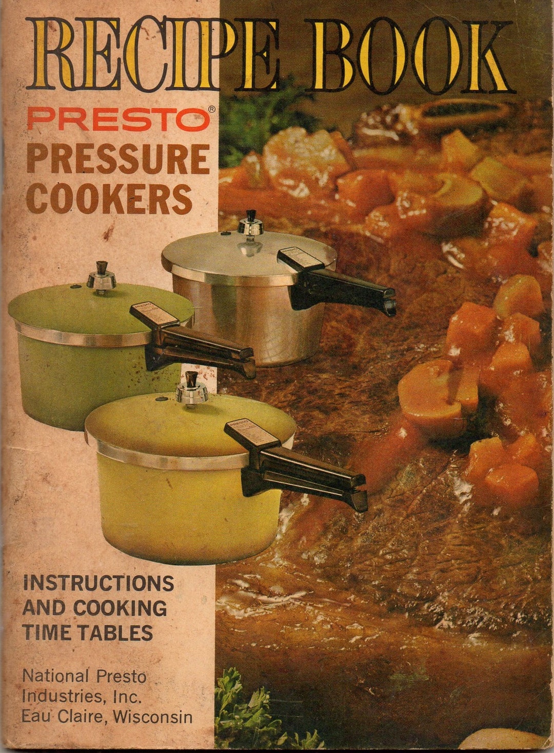 Recipe Book Presto Pressure Cookers Instructions and Cooking Etsy