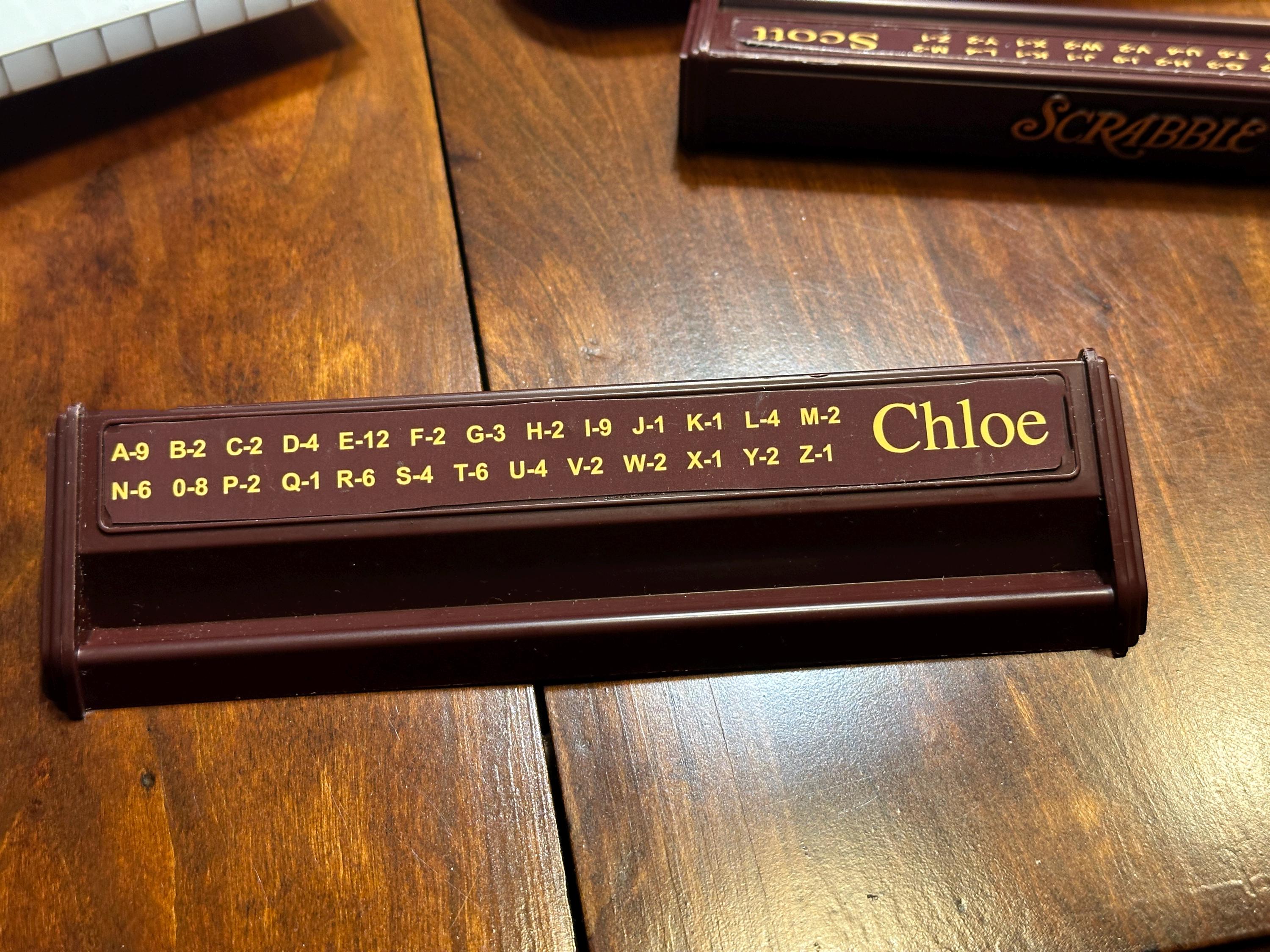 Personalized Custom Scrabble Classic Tile Holder/ Racks With Letter ...