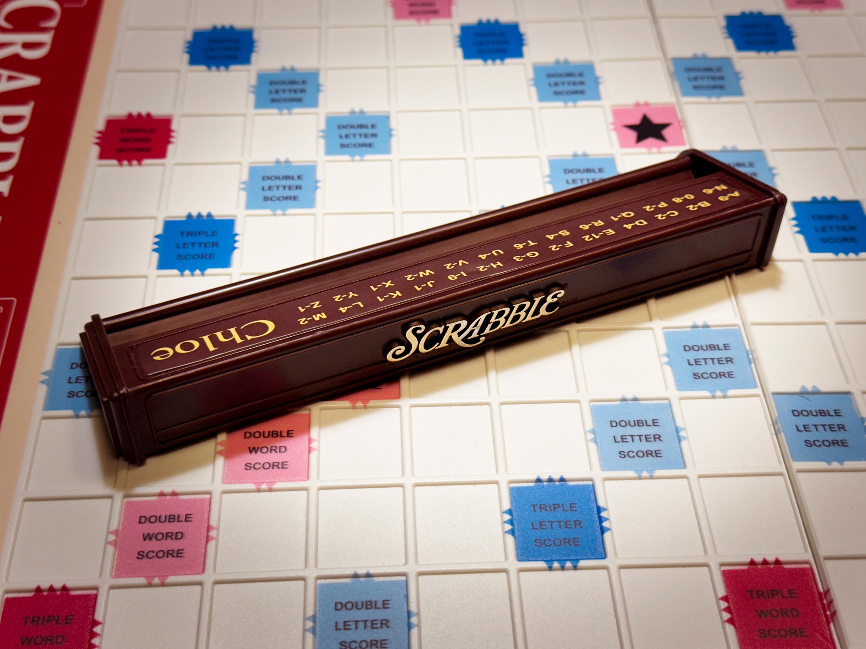 Personalized Custom Scrabble Classic Tile Holder/ Racks With Letter ...