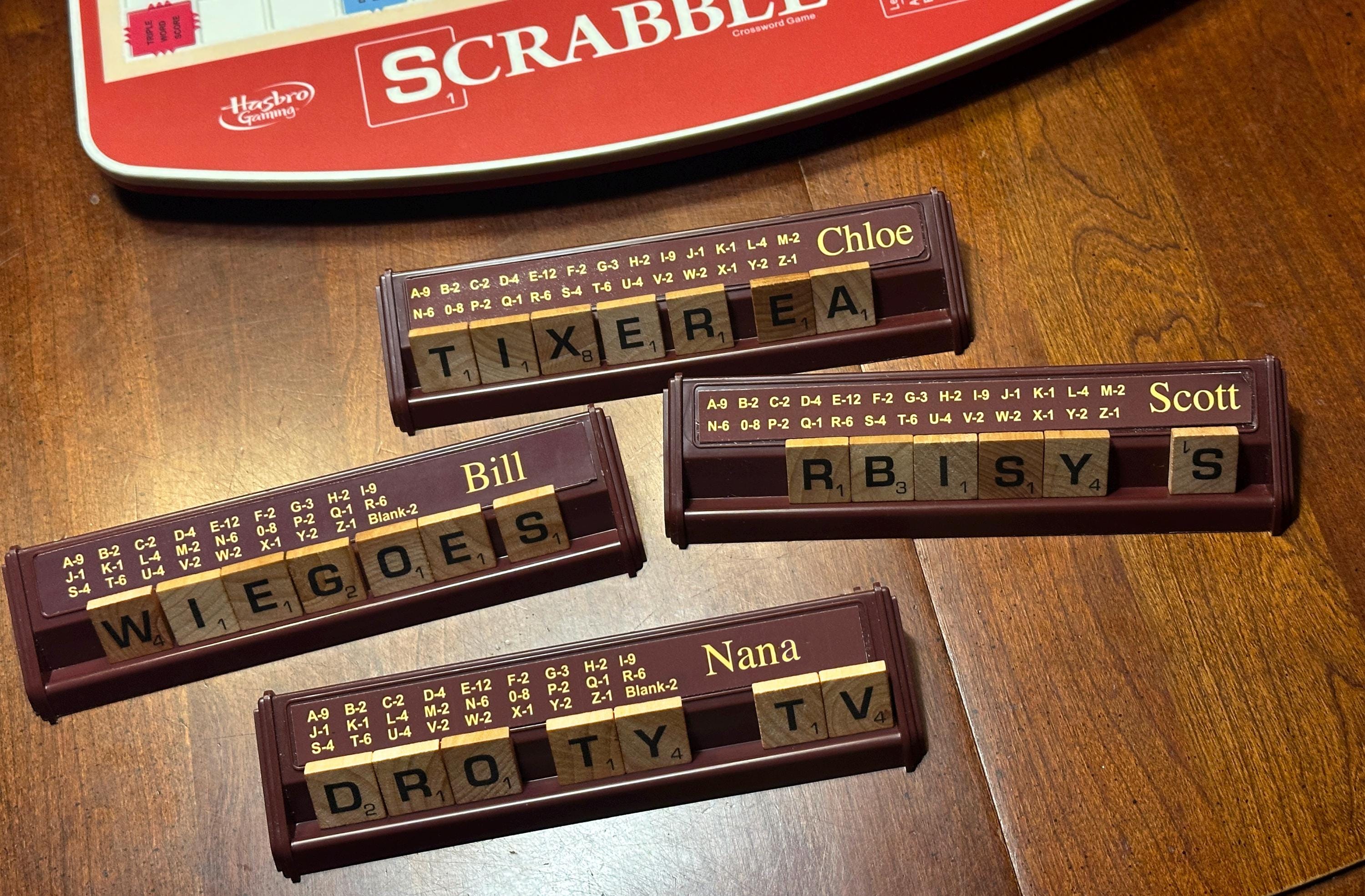 Personalized Custom Scrabble Classic Tile Holder/ Racks With Letter ...