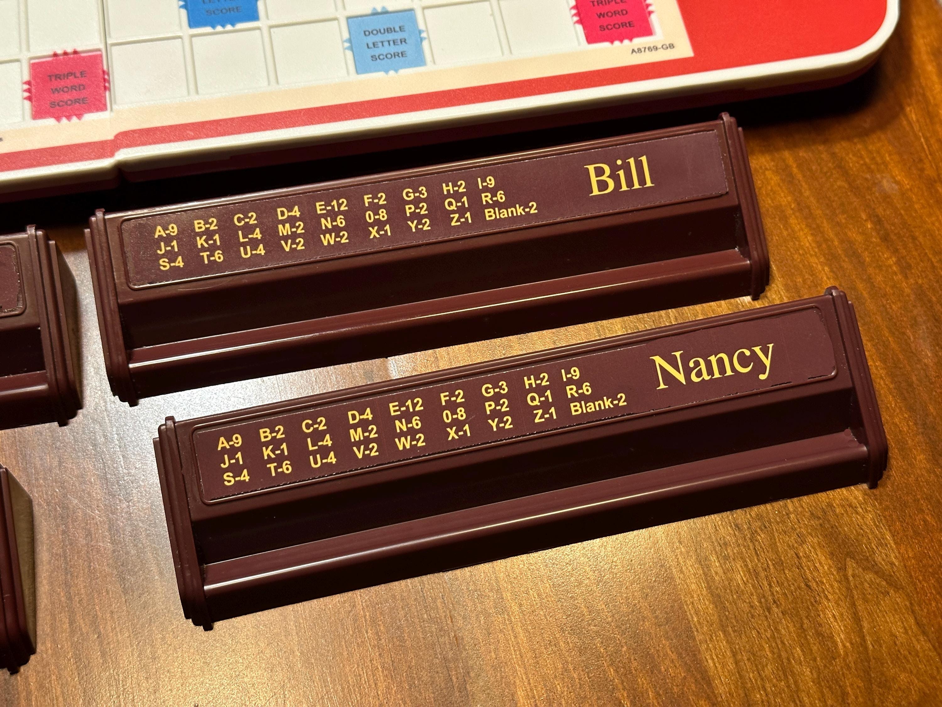 Personalized Custom Scrabble Classic Tile Holder/ Racks With Letter ...