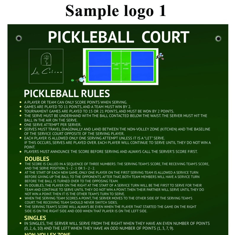 2024 Pickle Ball Rules Sign 36x46 Digital, Plastic, or Aluminum Etsy