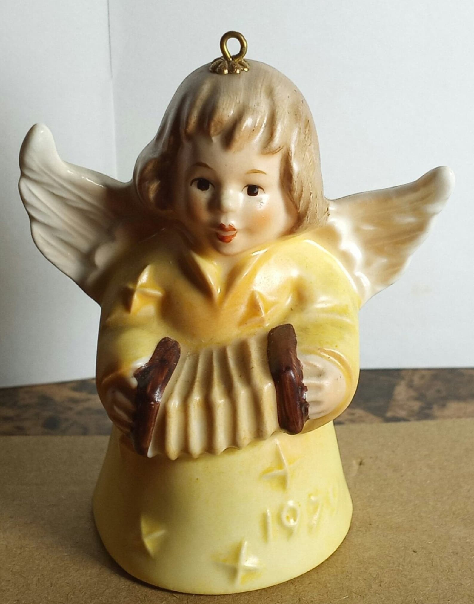 1979 Goebel Angel Bell Yellow Fourth Ed Annual Christmas Tree Etsy