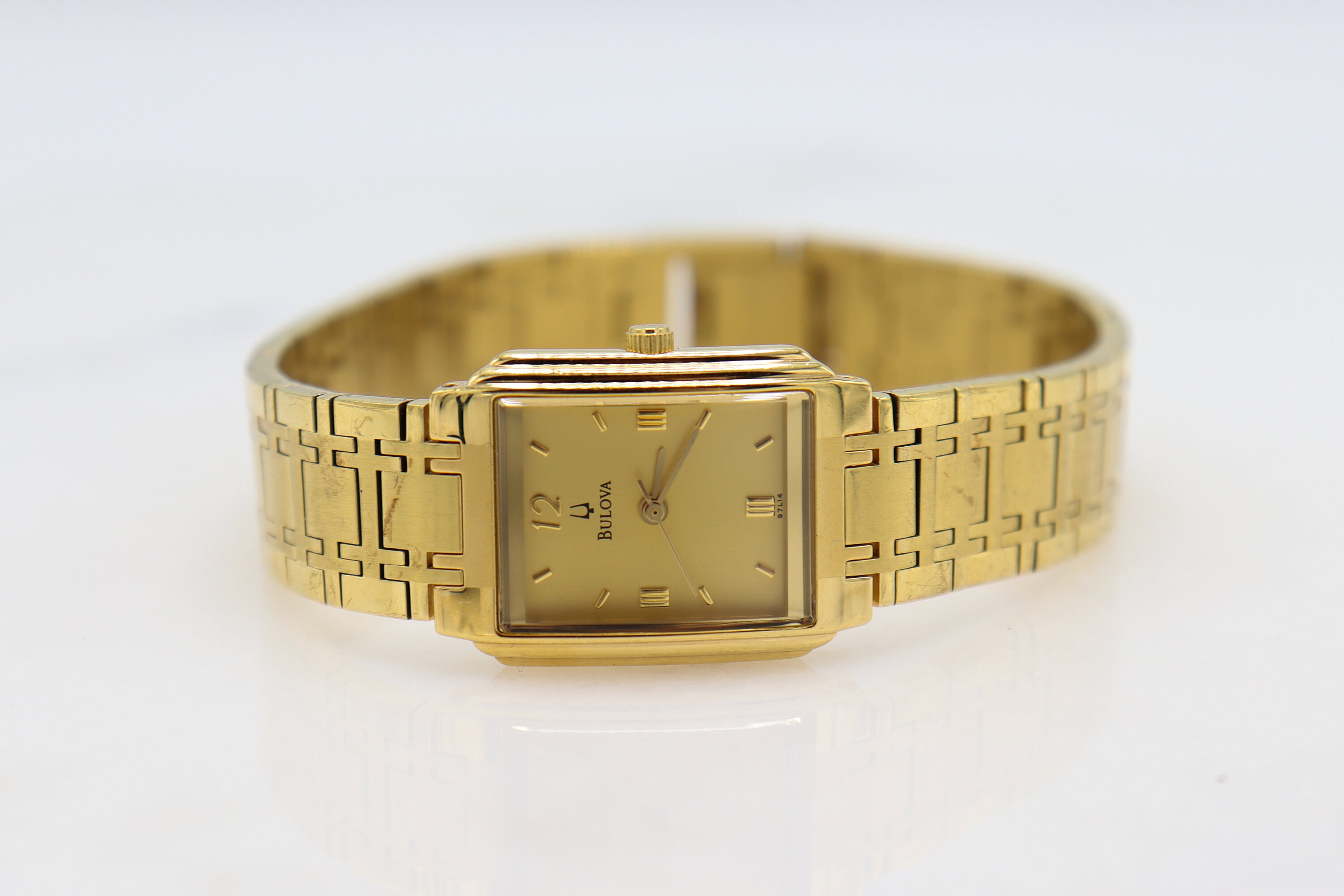 Bulova 24k top gold watch