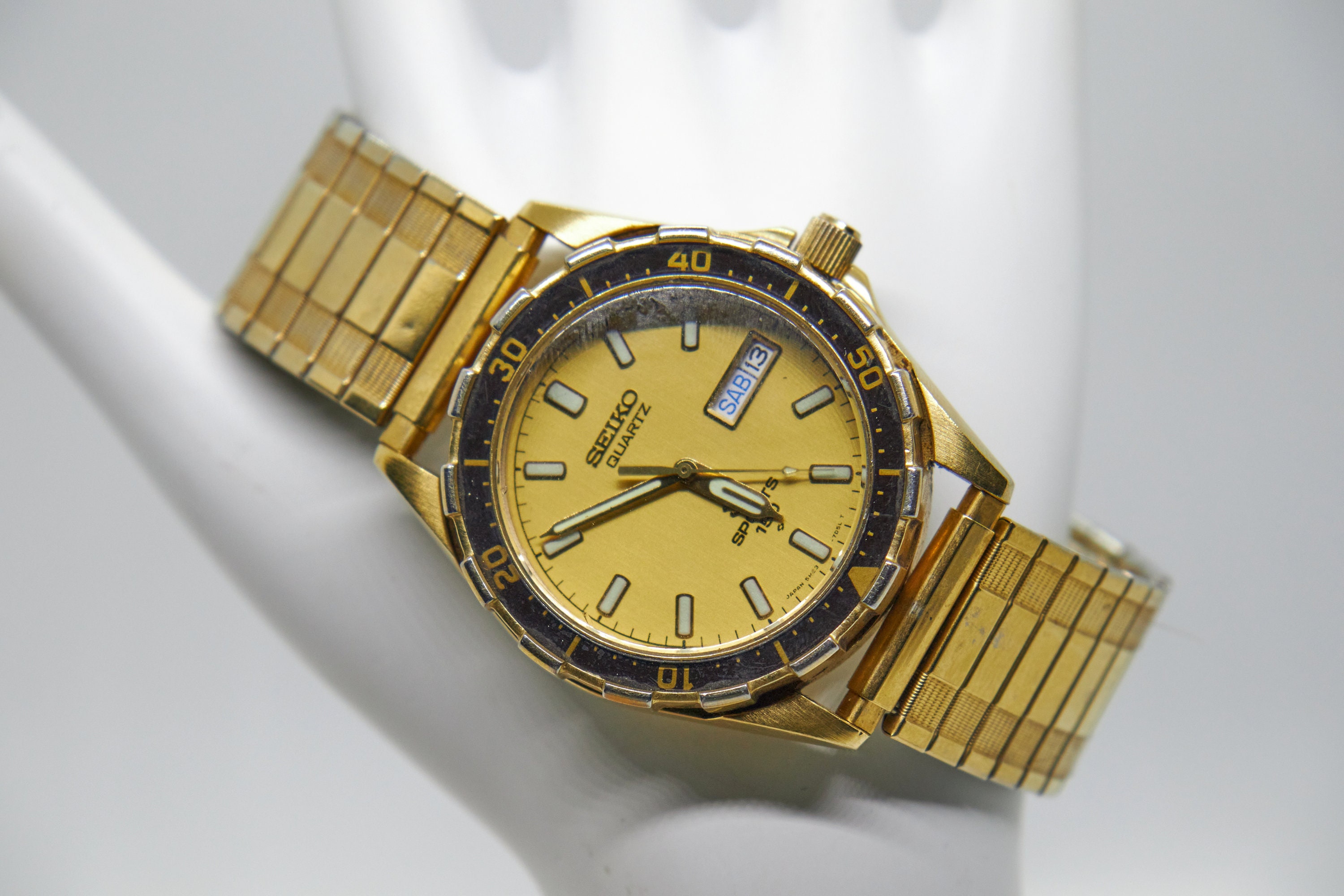 Vintage Seiko Sports 150 Diver Style Quartz Watch 5H23-7D19 - Etsy