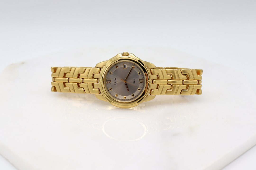 Seiko Mens Dress Watch 7N42-0AM0 Vintage Mens Gold Tone - Etsy Australia