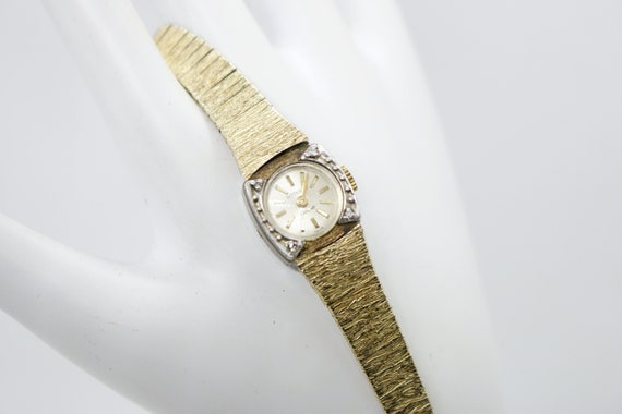 Vintage Wittnauer diamond 10kgold plated ladies w… - image 4