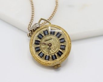 LUCERNE swiss made pocket watch on chain, mechanical