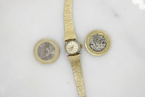 Vintage Wittnauer diamond 10kgold plated ladies w… - image 7