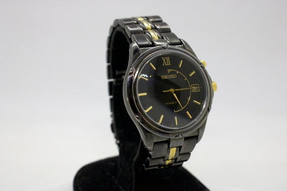 gold seiko kinetic watch