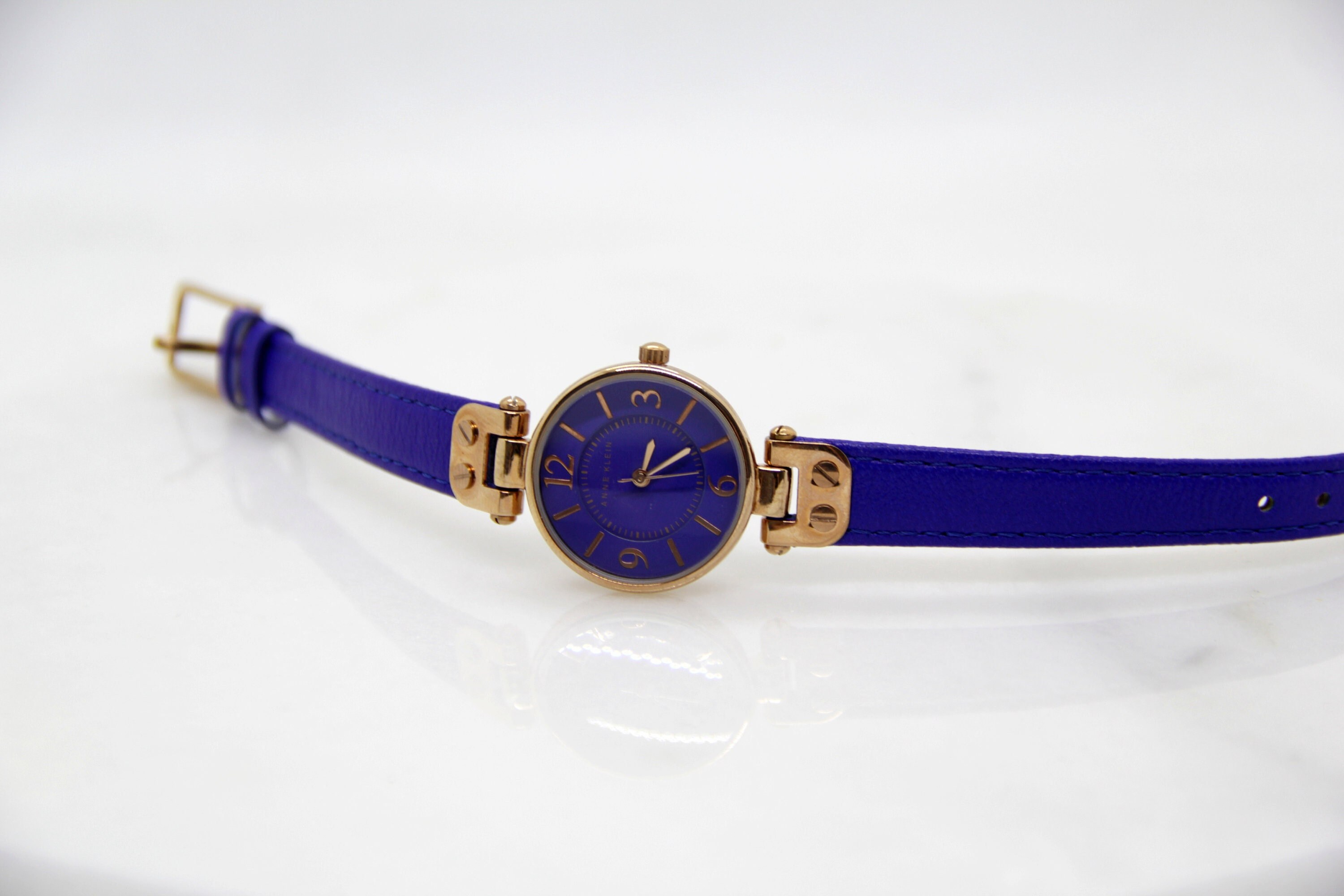 ANNE KLEIN 10 9442 Y121E Cuero genuino resistente al agua de 100 pies acero inoxidable Etsy Mexico
