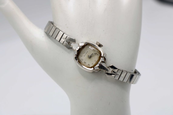 Bulova Women's Diamond-Accent Stainless Steel Bangle Bracelet Watch 18x33mm  - Macy's