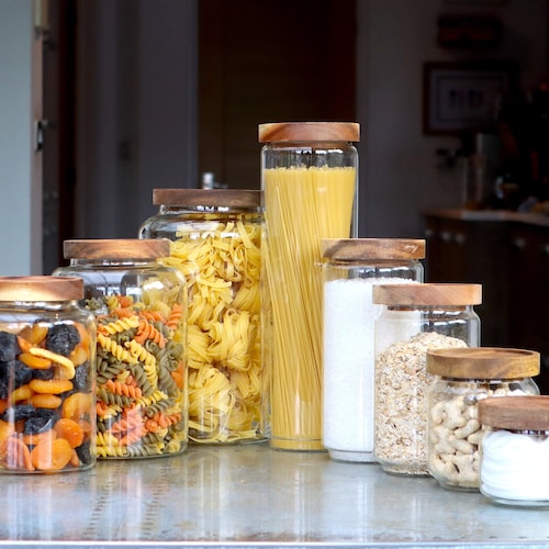 Eco Glass Jars Pantry Jars Pantry Goals Glass Jar With Etsy