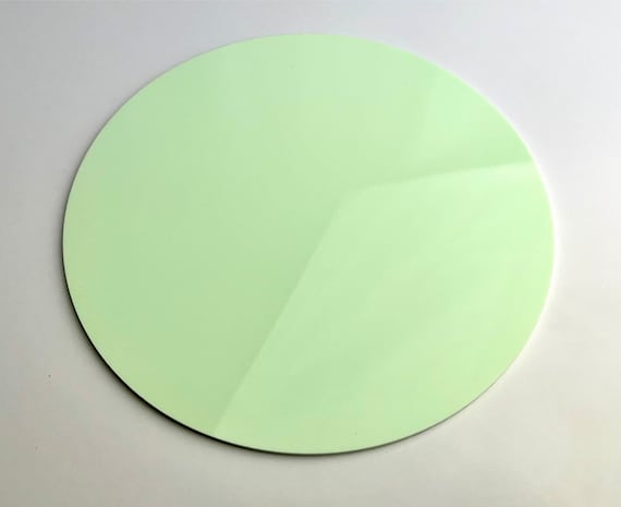 Panneau rond en acrylique vert pastel vierge, feuilles laser acryliques  circulaires, panneaux ronds vert menthe pastel pour l’écriture ou la gravure