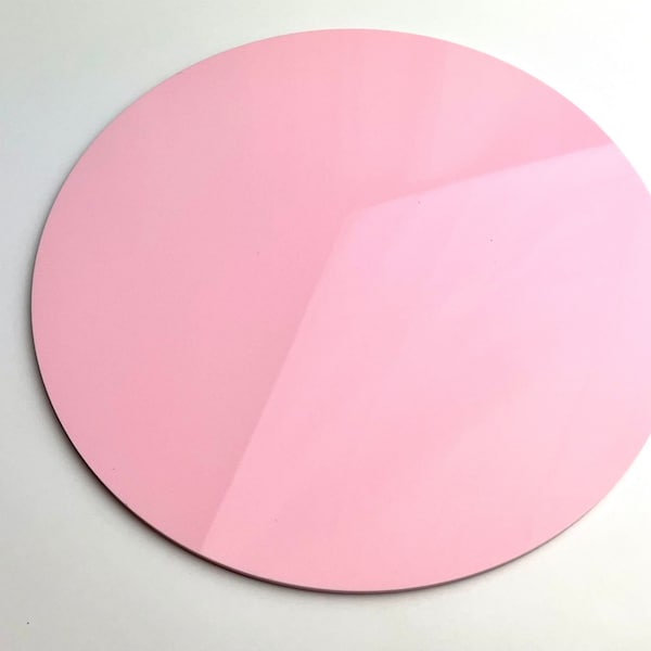 Pastel Acrylic Round Sign Blank, Pastel Blush Pink, Circular Acrylic Laser Sheets, Pastel Rose Pink Blue Round Signs for Writing or Etching