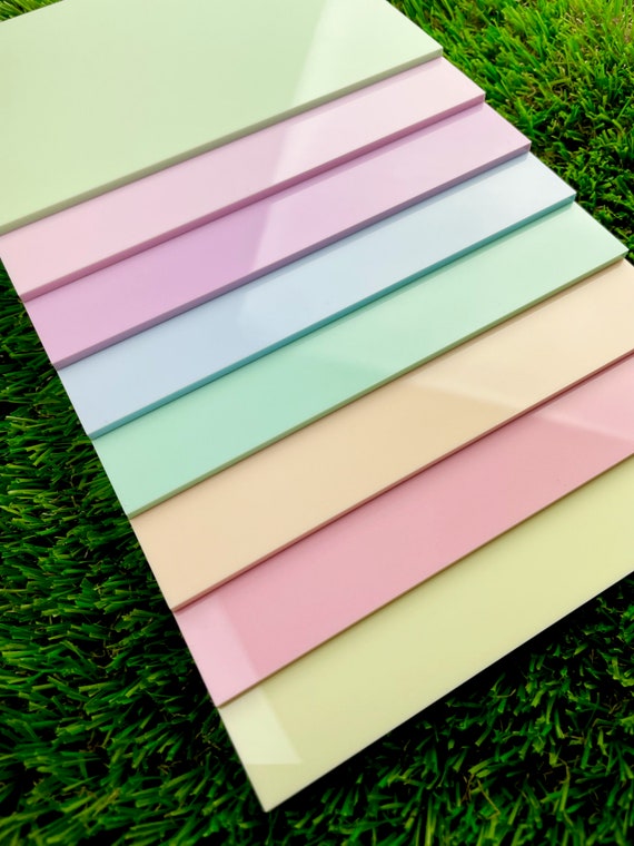 Whole Pack of Pastel Acrylic Sheets. Size Etsy